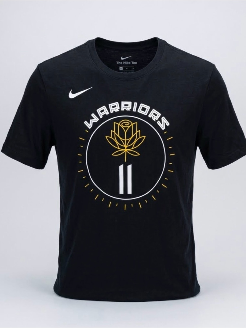 Nike Black Warriors Graphic Tee with White & Gold Accents
